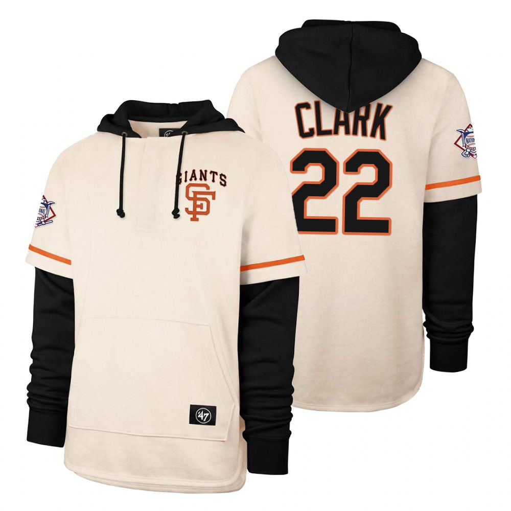 Men San Francisco Giants #22 Clark Cream 2021 Pullover Hoodie MLB Jersey
